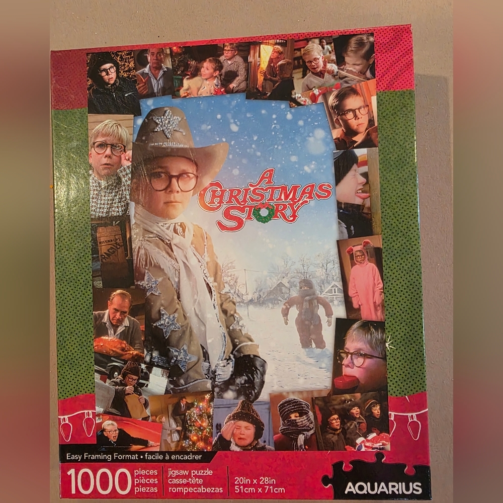 🧩4/$20 Aquarius "A Christmas Story" 1000-piece Jigsaw Puzzle